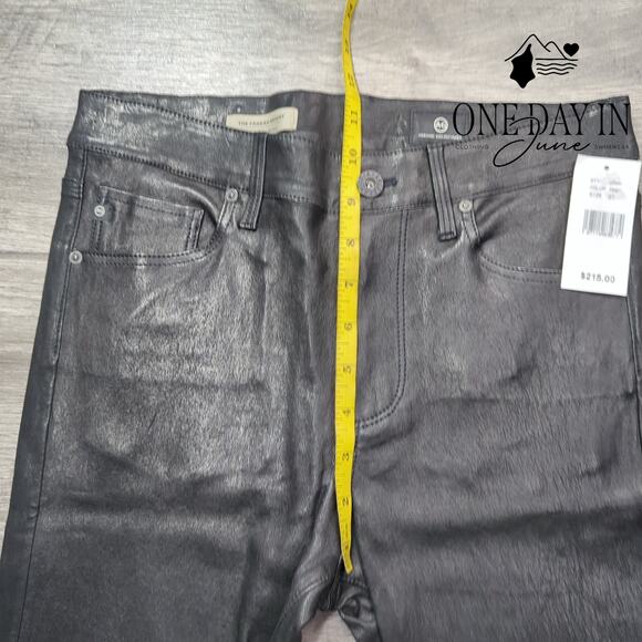 Adriano Goldschmied The Farrah Skinny Faux Leather High Rise Jeans Size 27 (4) - Picture 4 of 6